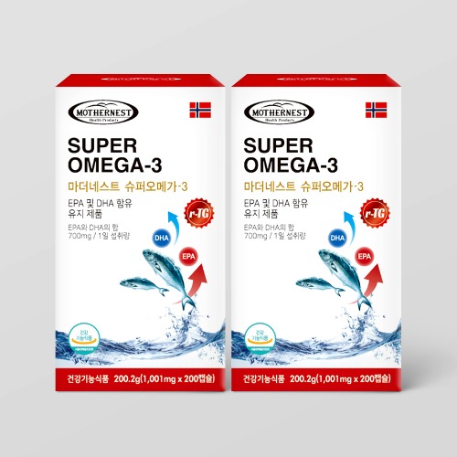 [마더네스트] r-TG 슈퍼오메가3 알티지 200캡슐 2박스 (13개월분)